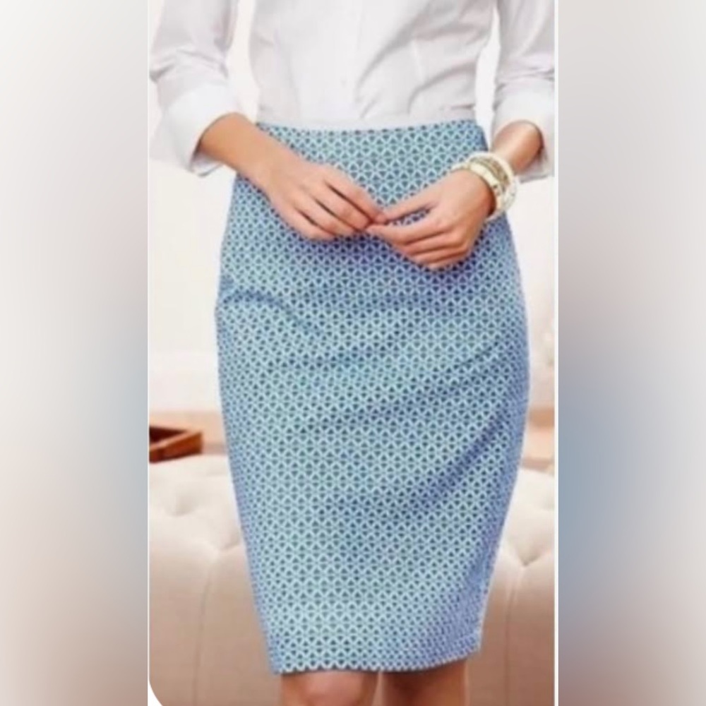 Talbots Eyelet Pencil Skirt